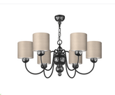David Hunt Lighting Garbo 6 Light Pendant Pewter Bespoke